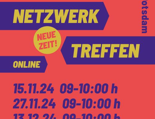 Die nächsten Termine zum Netzwerkonlinetreffen von KulturMachtPotsdam